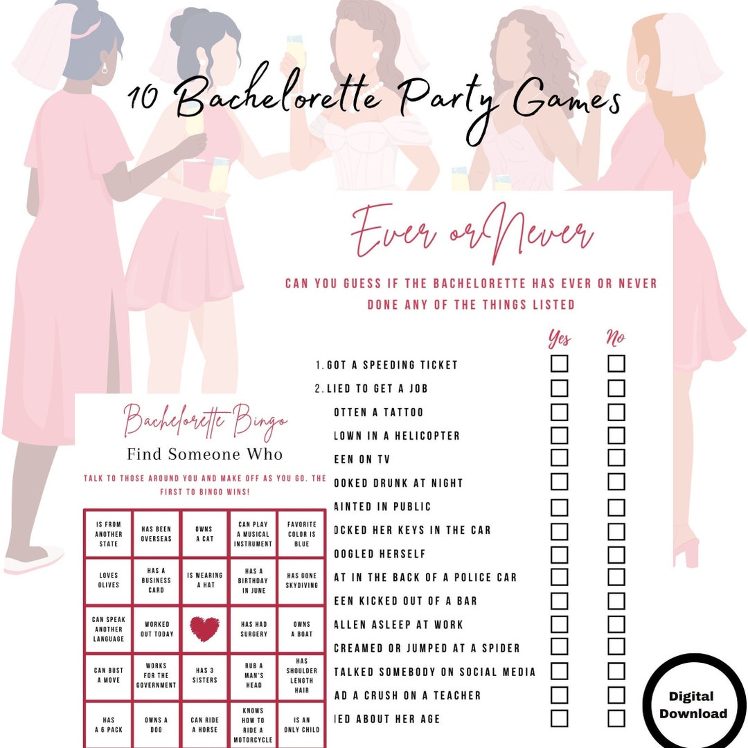 Bachelorette Party Games Printable Cards Clean Bachelorette Party Games