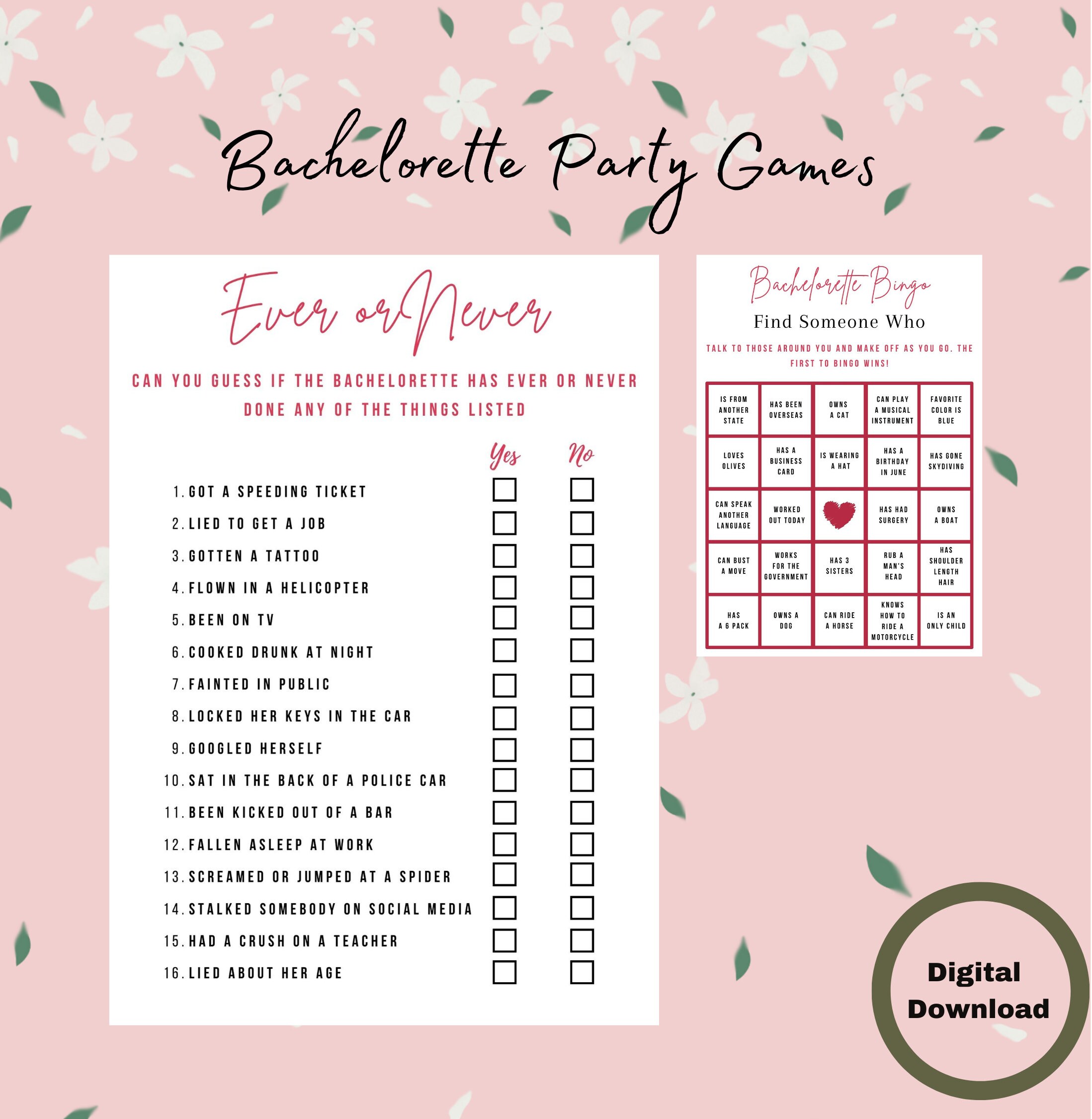 Bachelorette Party Games Printable Cards Clean Bachelorette Party Games for Women Bachelorette