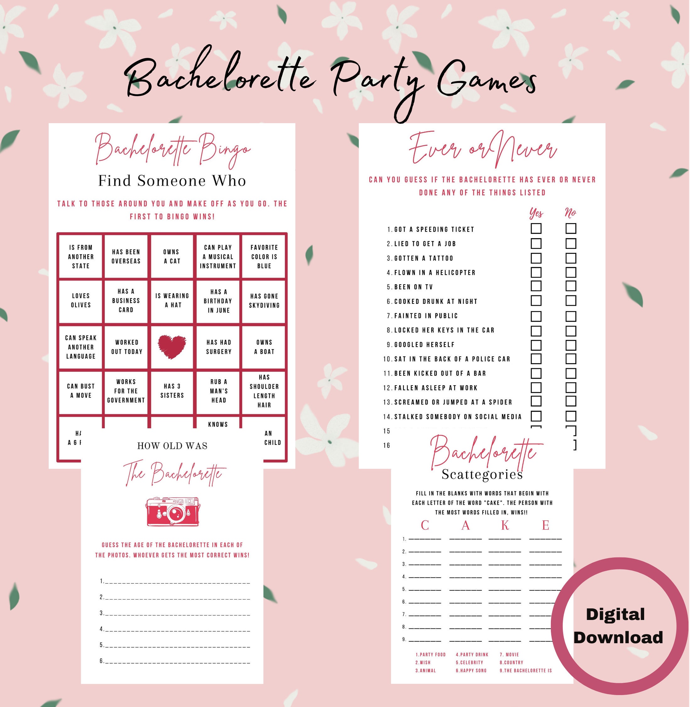 Bachelorette Party Games Printable Cards Clean Bachelorette Party Games for Women Bachelorette