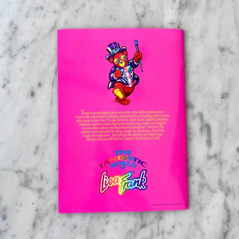 90’s Lisa Frank “Hollywood Bear” Sticker Book image 2