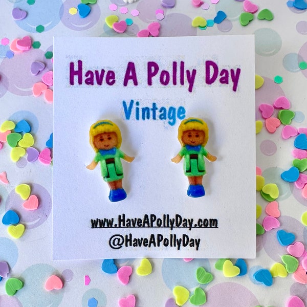 Polly Pocket Doll Stud Earrings