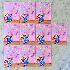 10 sheets of vintage 90’s Lisa Frank Panda Painter Stationary