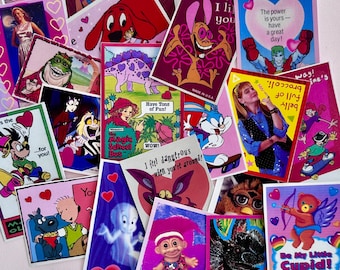 Vintage 80’s, 90’s, Y2K Valentine’s Cards Mixed Pack -10 Random Cards!