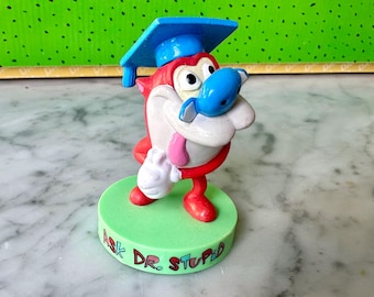 Vintage 1994 Dakin Ren & Stimpy Stimpy “Dr Stupid” Figure
