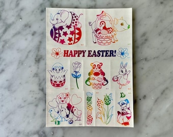 Vintage jaren 90 Lisa Frank paasstickers