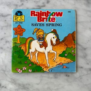 Vintage 1984 Rainbow Brite “Saves Spring” Book & Record Please Read
