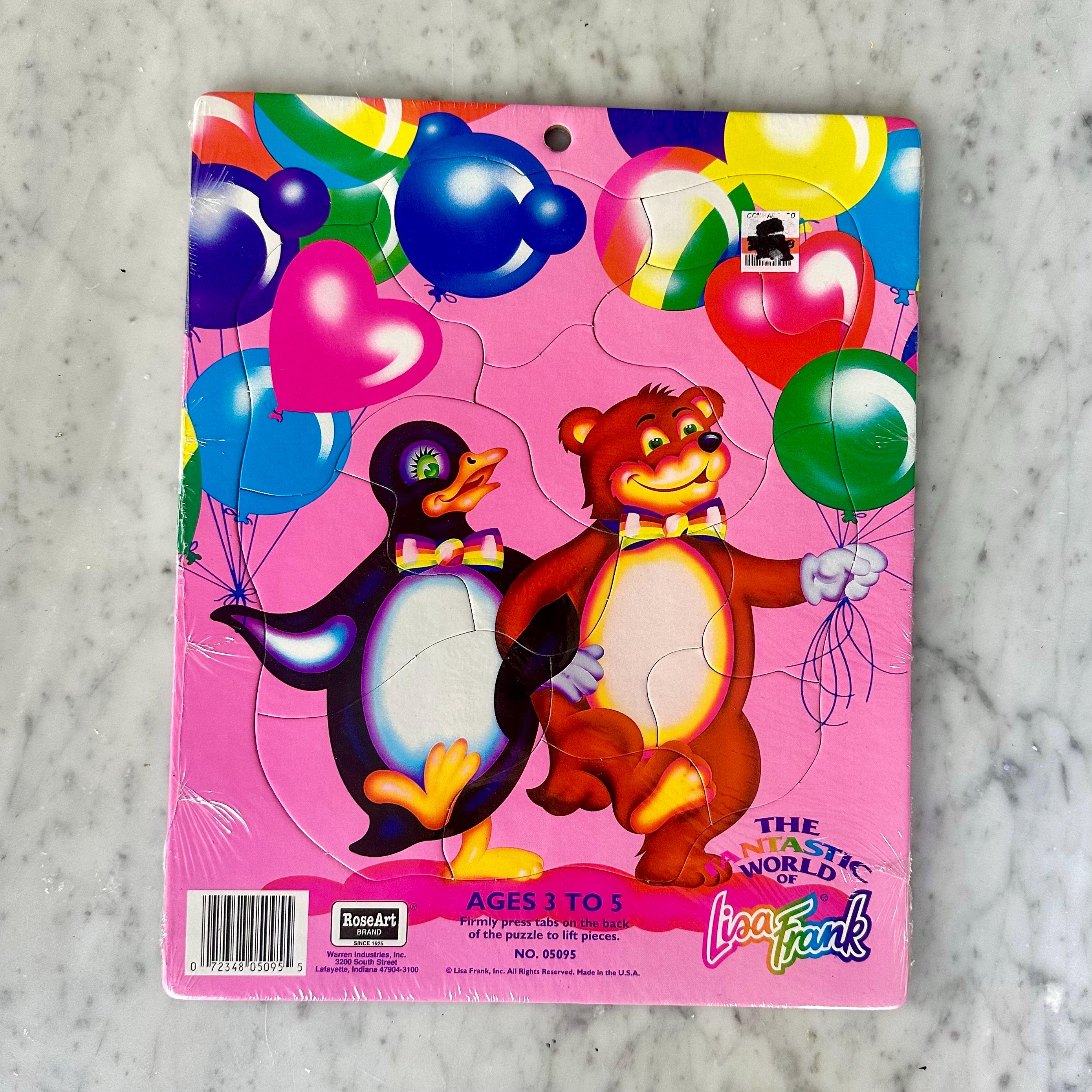 Vintage Lisa Frank Penguin and Bear Board Puzzle - Etsy