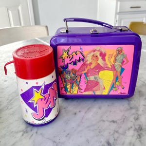 Vintage 1986 Aladdin Jem and the Holograms Lunchbox With Thermos