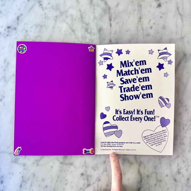 90’s Lisa Frank “Hollywood Bear” Sticker Book image 3