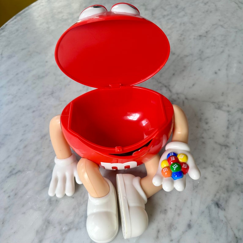 2013 Red Plastic M and M Figure Container - Etsy
