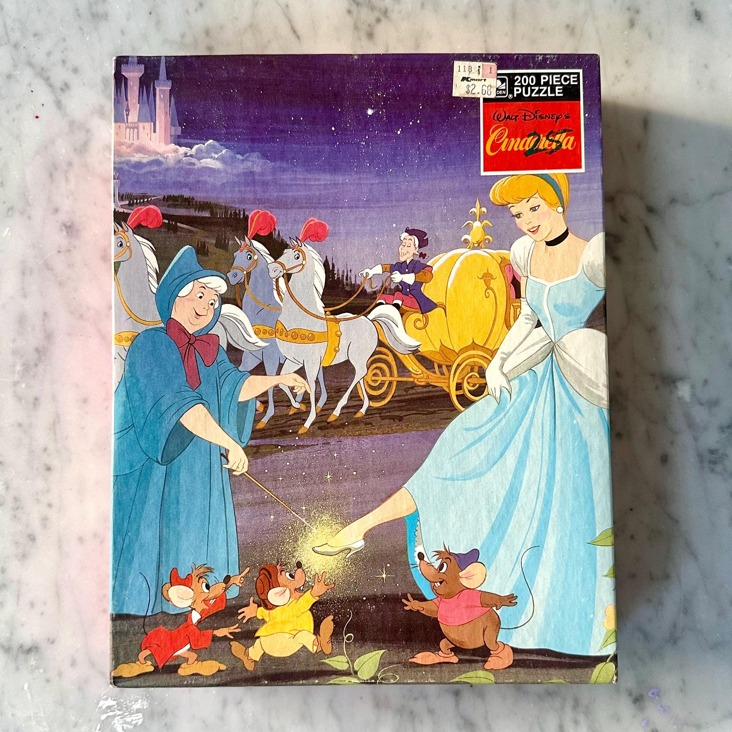 Walt Disney Cinderella ジグソーパズル Vintage 1983 Disney's Cinderella 200 Piece Puzzle - Etsy