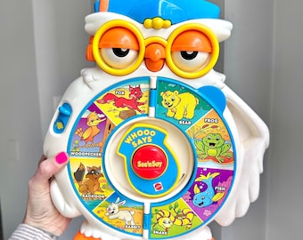 Vintage 1996 Mattel See ‘n Say “Whooo Says” Wise Owl Talking Learning Toy