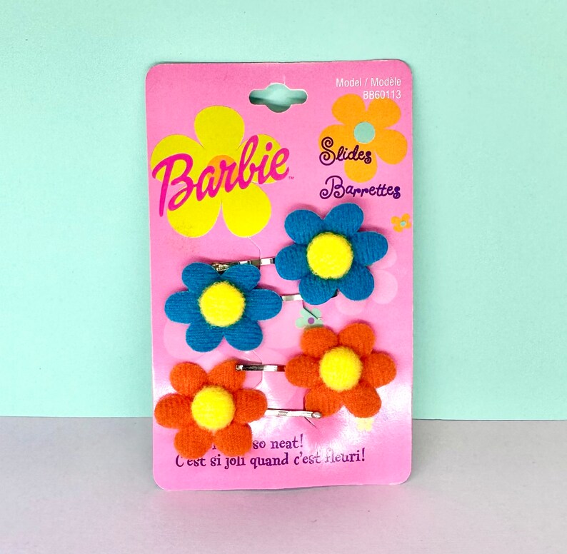 Y2K Barbie Barrettes New in Box Etsy