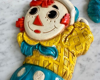 Vintage 1977 Raggedy Ann and Andy Wall Hangings Decor - Etsy
