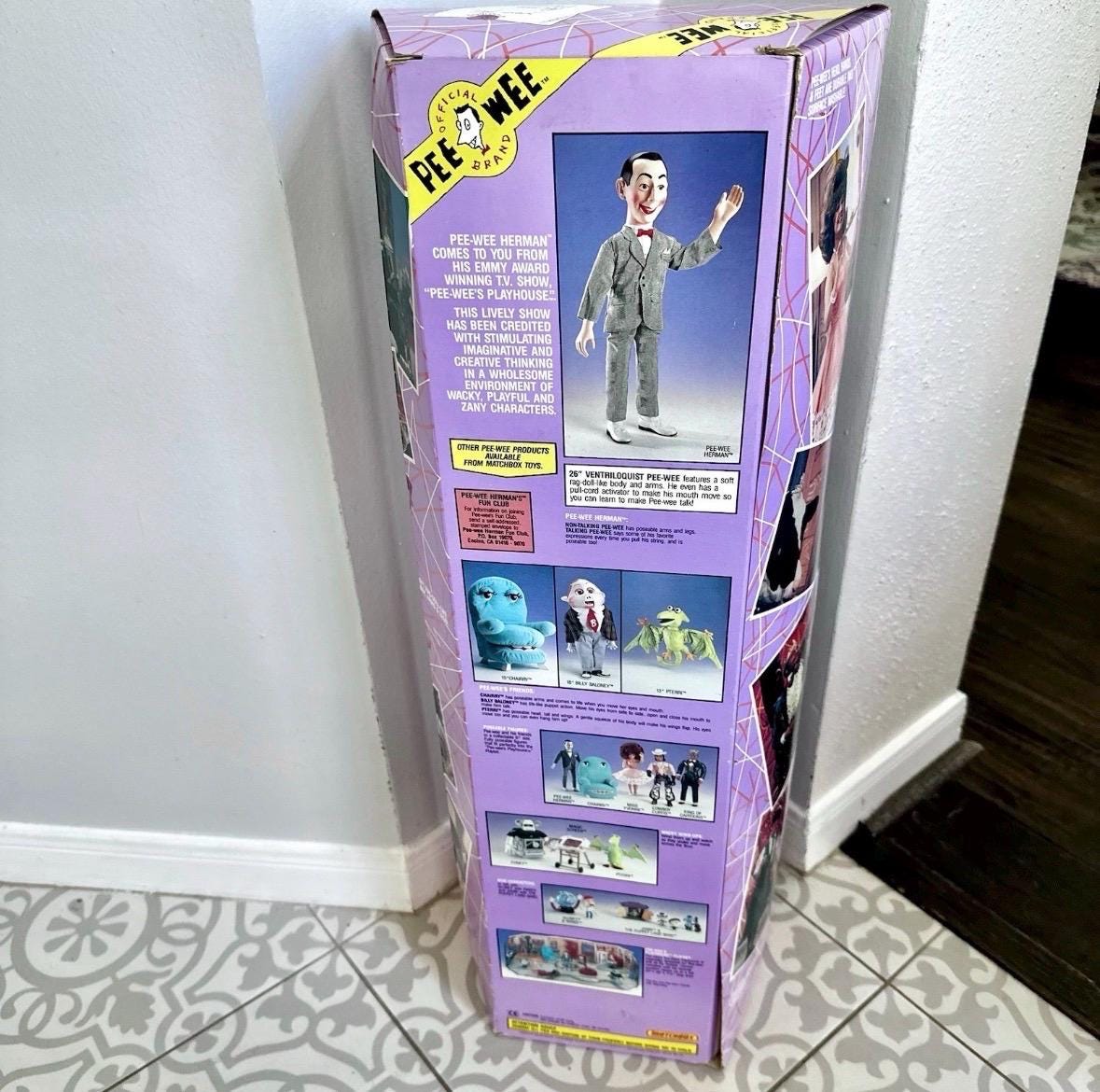 Vintage 1989 Pee Wee Herman Ventriloquist Doll 26” New in Box