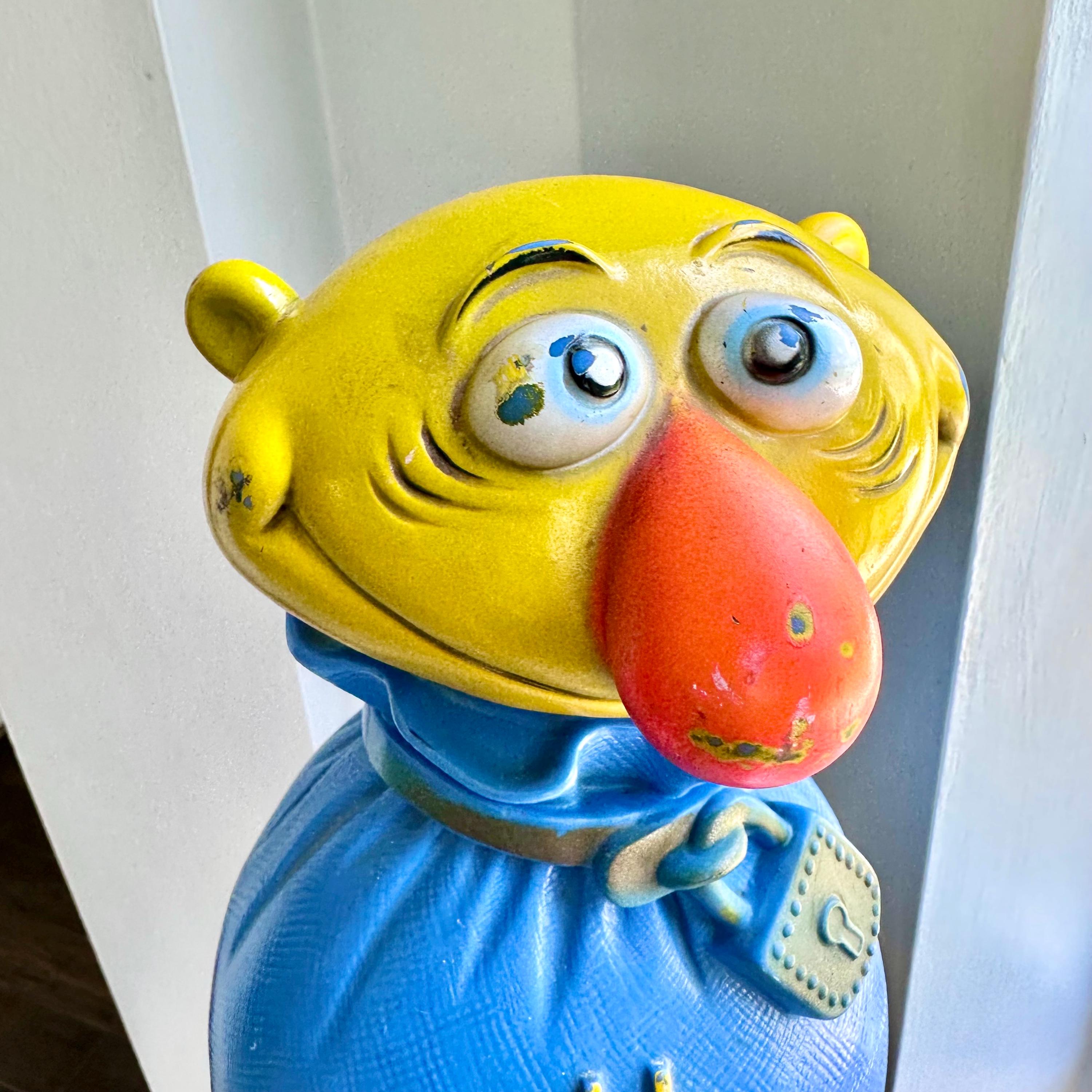 Vintage 1971 Play Pal Plastics Mr Money Bags Hard Plastic Bank