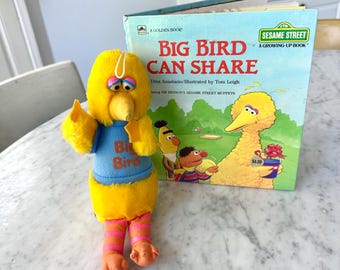 ヴィンテージ 1983 プレイスクール ビッグバード ぬいぐるみと本