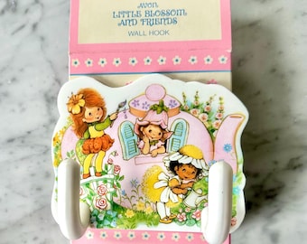 Vintage 1984 Little Blossom and Friend Wall Hook Coat Hanger, new in box