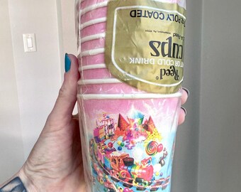 ヴィンテージ80年代リサ・フランク キャンディトレイン パーティーカップ