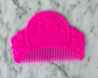 Vintage 90’s Lisa Frank “Markie Unicorn” Comb Hot Pink