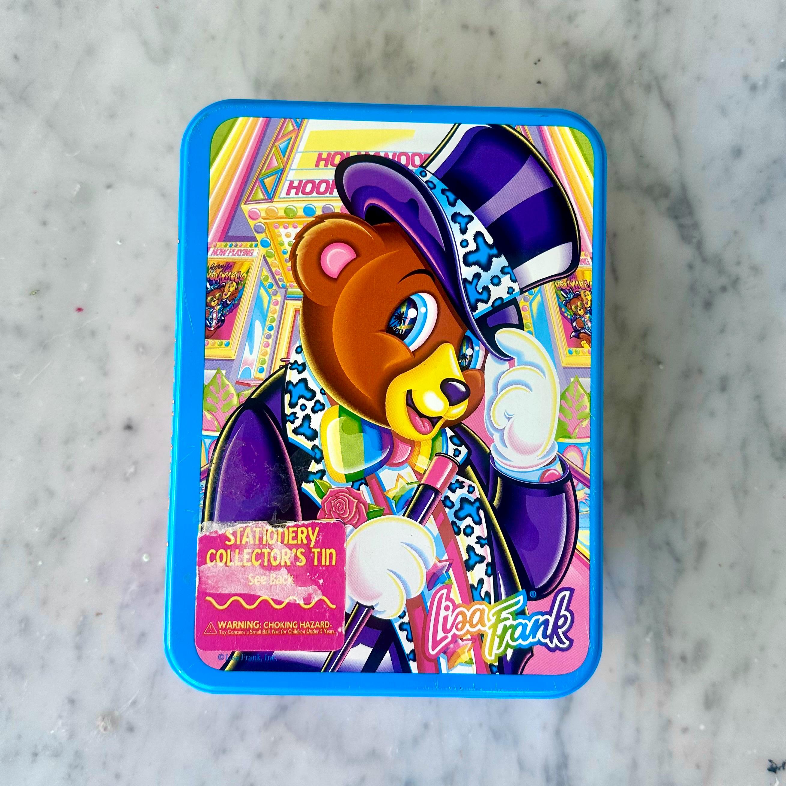 Vintage 90's Lisa Frank Hollywood Bear Tin Stationary Box - Etsy