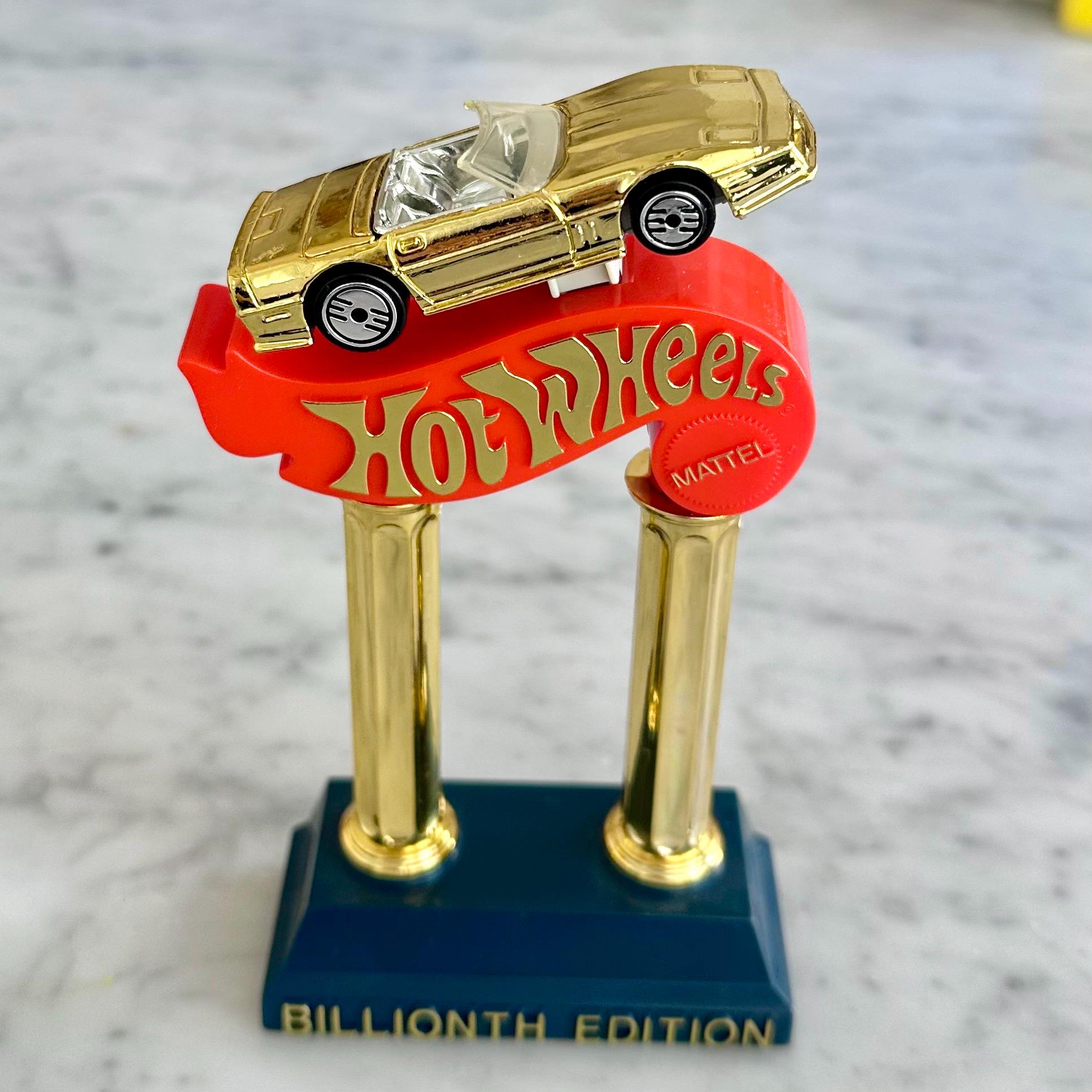 Vintage 1990 Hot Wheels “billionth Edition” Trophy Featuring a