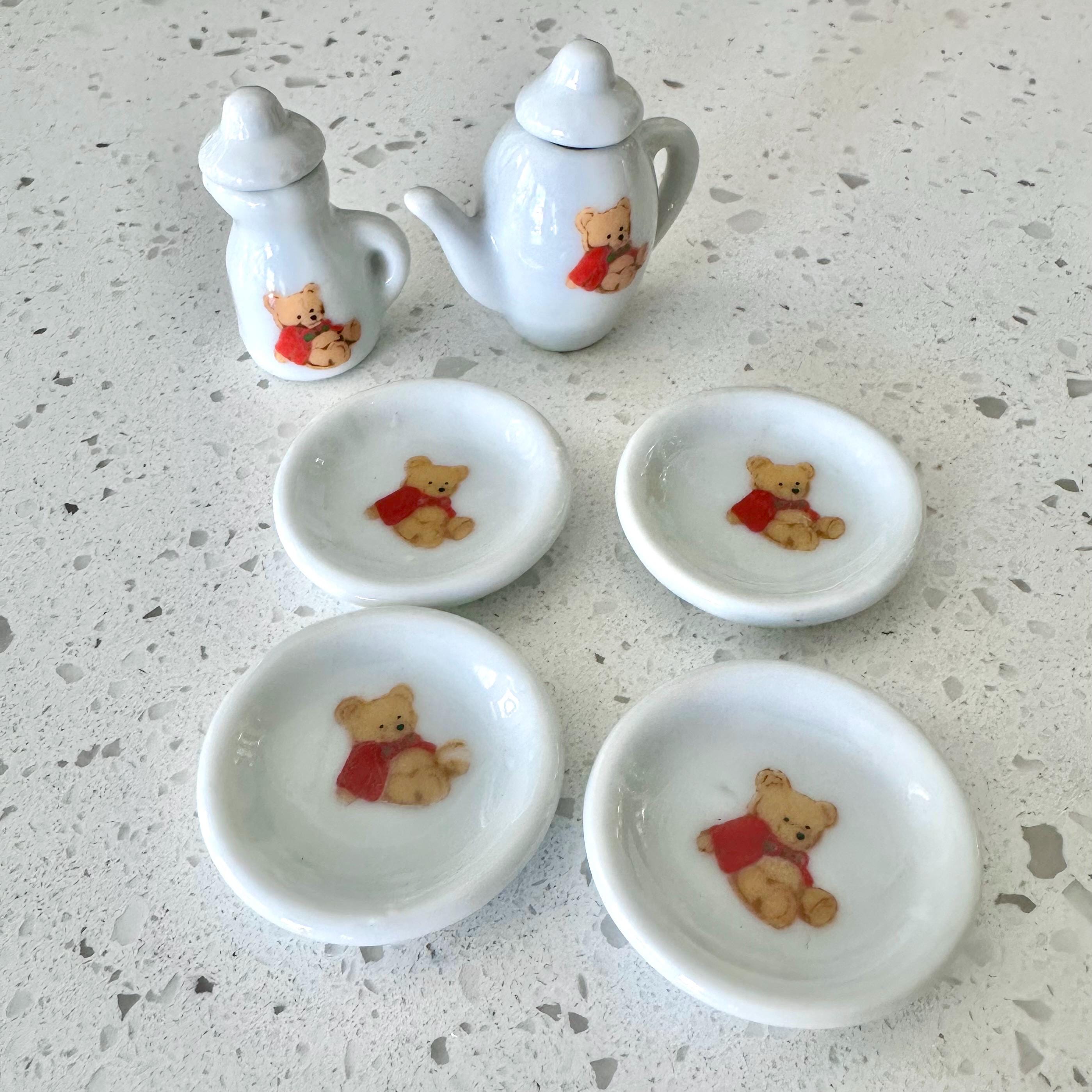 Teddy Bear Porcelain Tea Set - Etsy