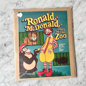 Vintage 1968 Ronald McDonald Goes to the Zoo Book NOT A Reproduction