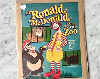 1968 Mcdonald's Ronald Mcdonald Goes to the Zoo Storybook - Etsy
