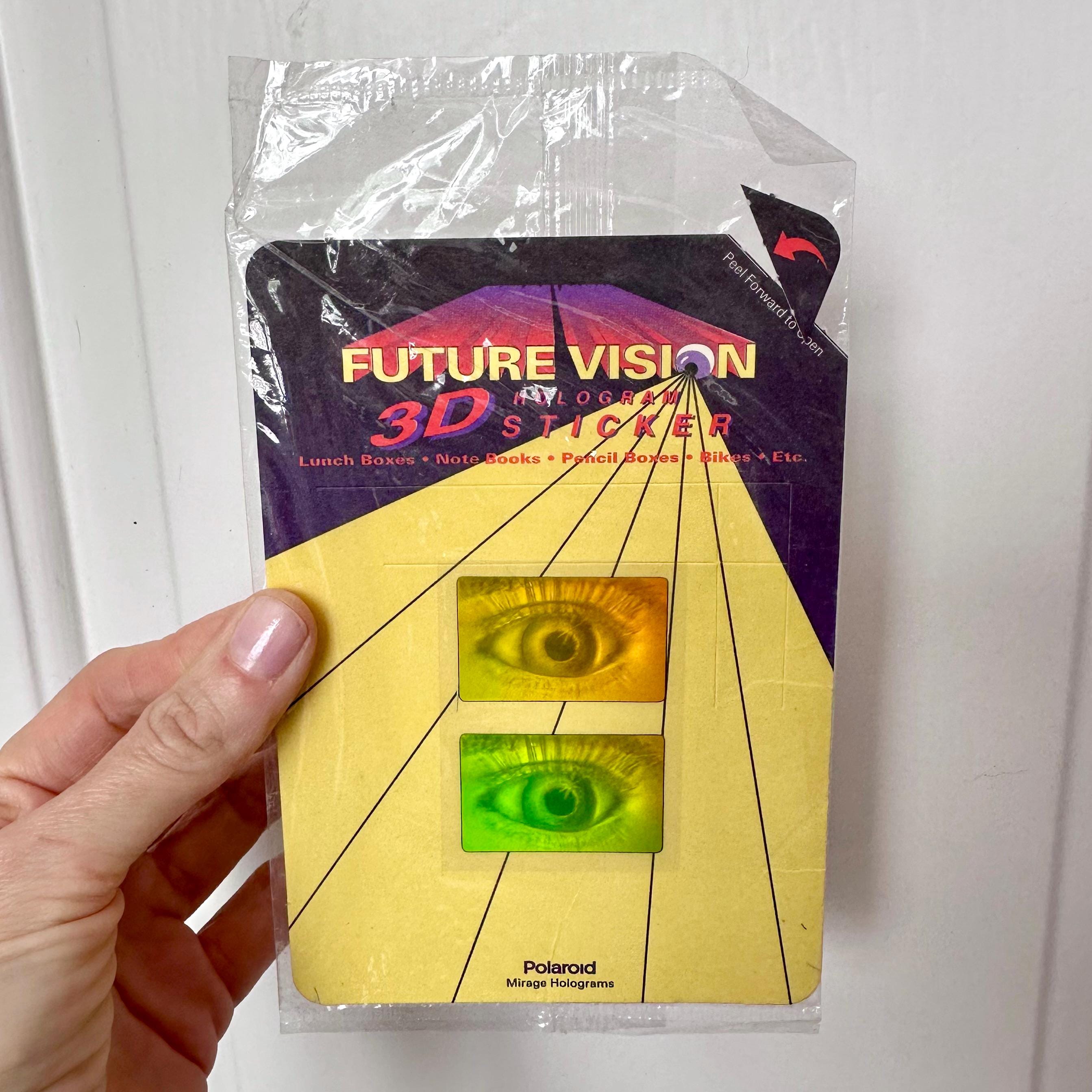 Vintage 1993 Polaroid Future Vision 3D Hologram Stickers - Etsy
