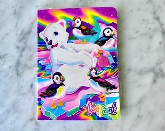 Vintage 1990’s Lisa Frank Roary the polar Bear Snap Mini Notebook