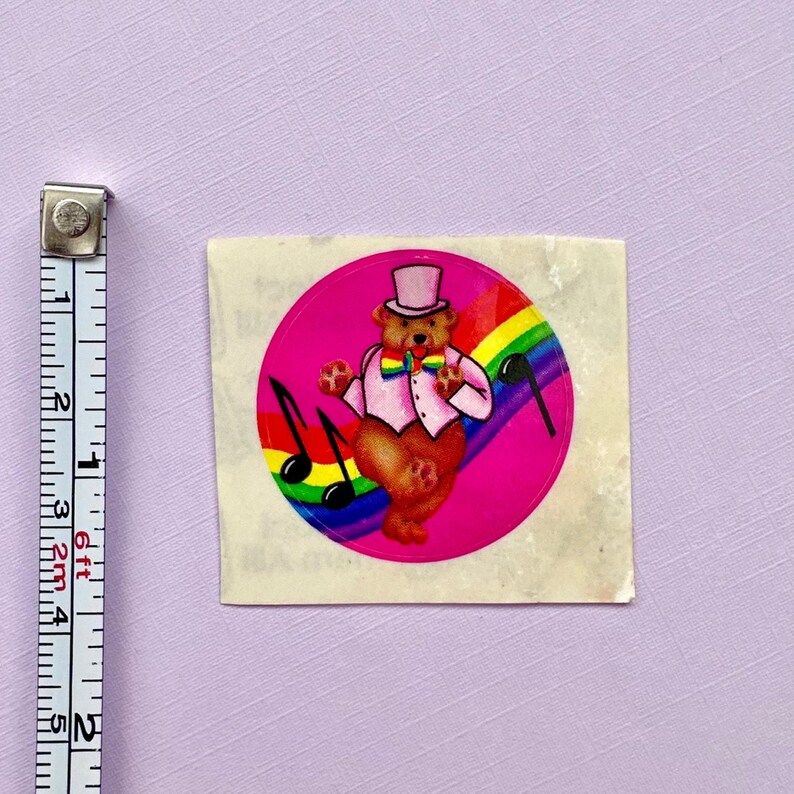 Pegatina del oso bailarín de Lisa Frank de los 80 imagen 2