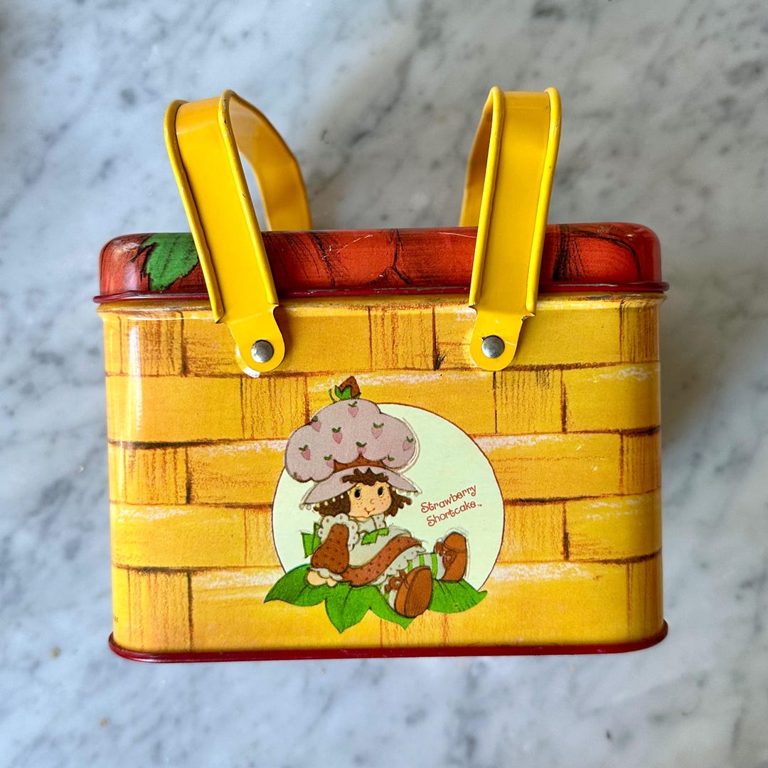 Vintage Strawberry Shortcake picnic Basket Tin - Etsy