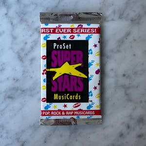 1 Pack of Vintage 1991 ProSet Super Stars MusiCards Trading Cards