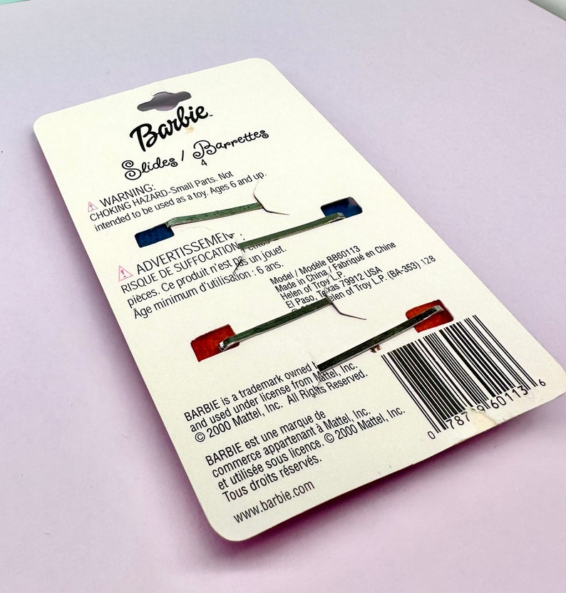 Y2K Barbie Barrettes New in Box Etsy