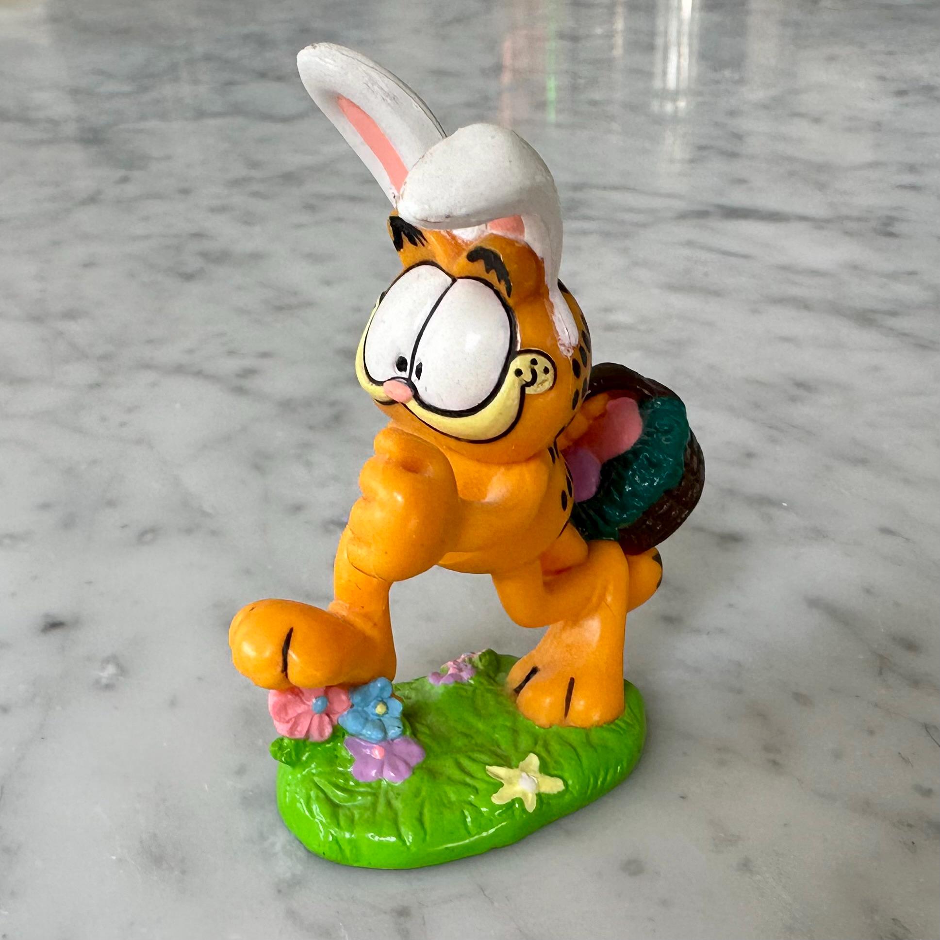 Vintage Garfield Easter Bunny Figure Toy - Etsy