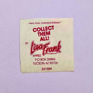 1982 Lisa Frank Bear Riding Unicorn Sticker image 3