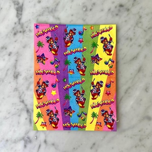 Vintage 1990’s Lisa Frank Hollywood Bear Sticker Sheet