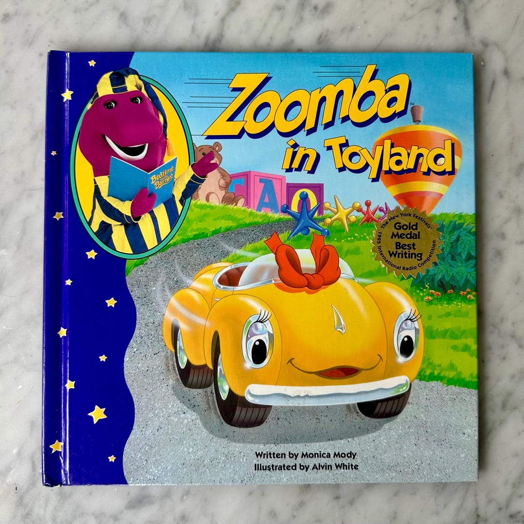 Vintage 90's Barney “zoomba in Toyland” Hardback Book - Etsy