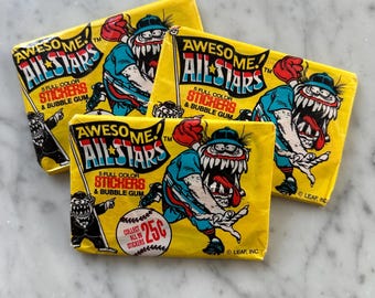 1 Packung Vintage 1988 versiegelt Super All StarsTrading Card Pack