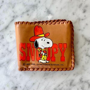 Vintage 1965 Peanuts Cowboy Snoopy Kinder-Western-Geldbörse