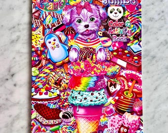 Libro gigante para colorear y actividades de Lisa Frank. Por favor, lea.