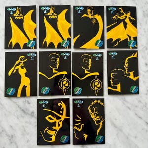 Cartas Blaster de metal dorado Fleer Batman Forever de 1995