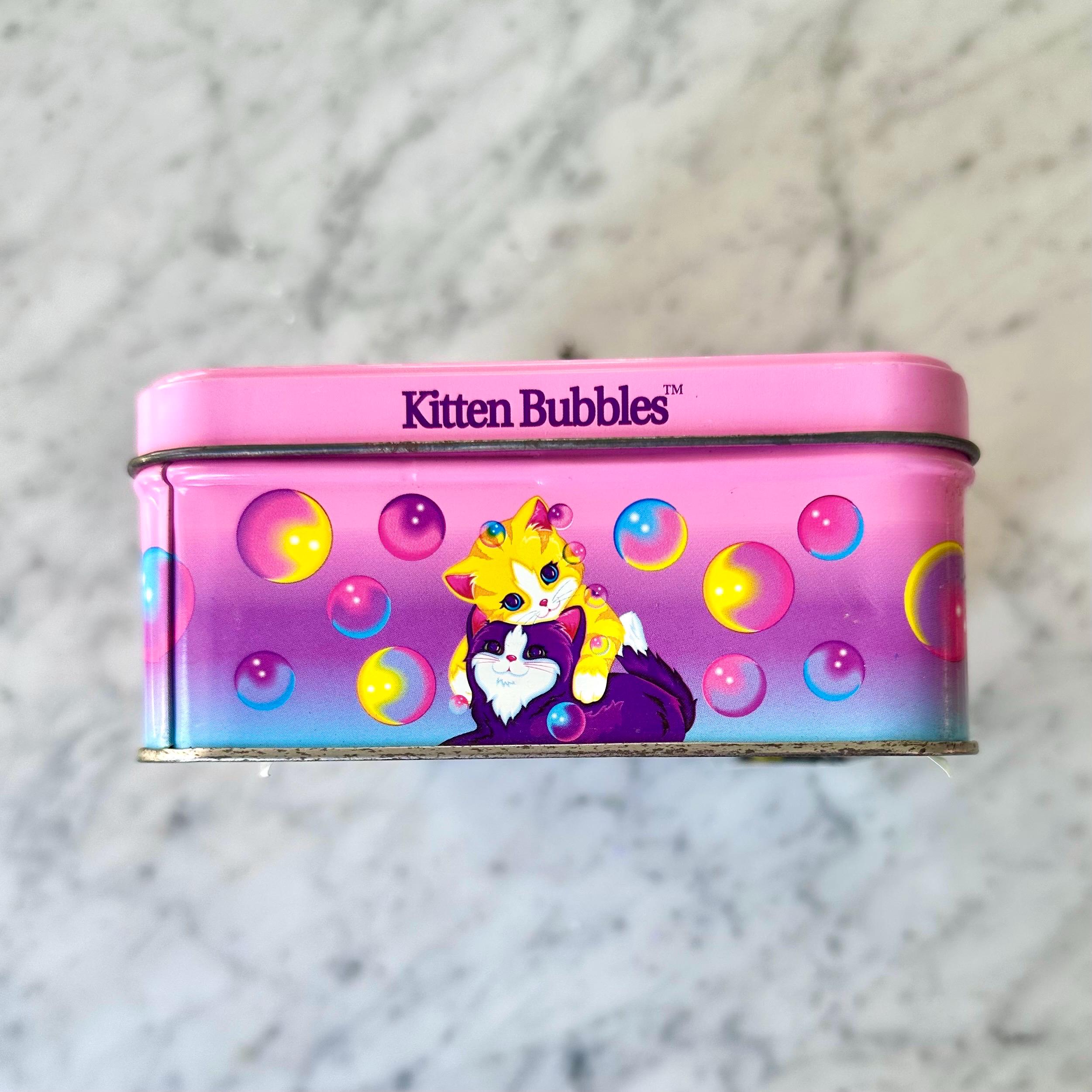 Vintage 1990's Lisa Frank Bead Mania Bubble Kittens Collectors Tin