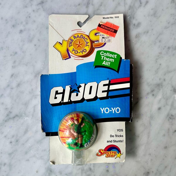 1988年製ヴィンテージG.I.ジョーヨーヨー、未開封、オリジナルパッケージ入り