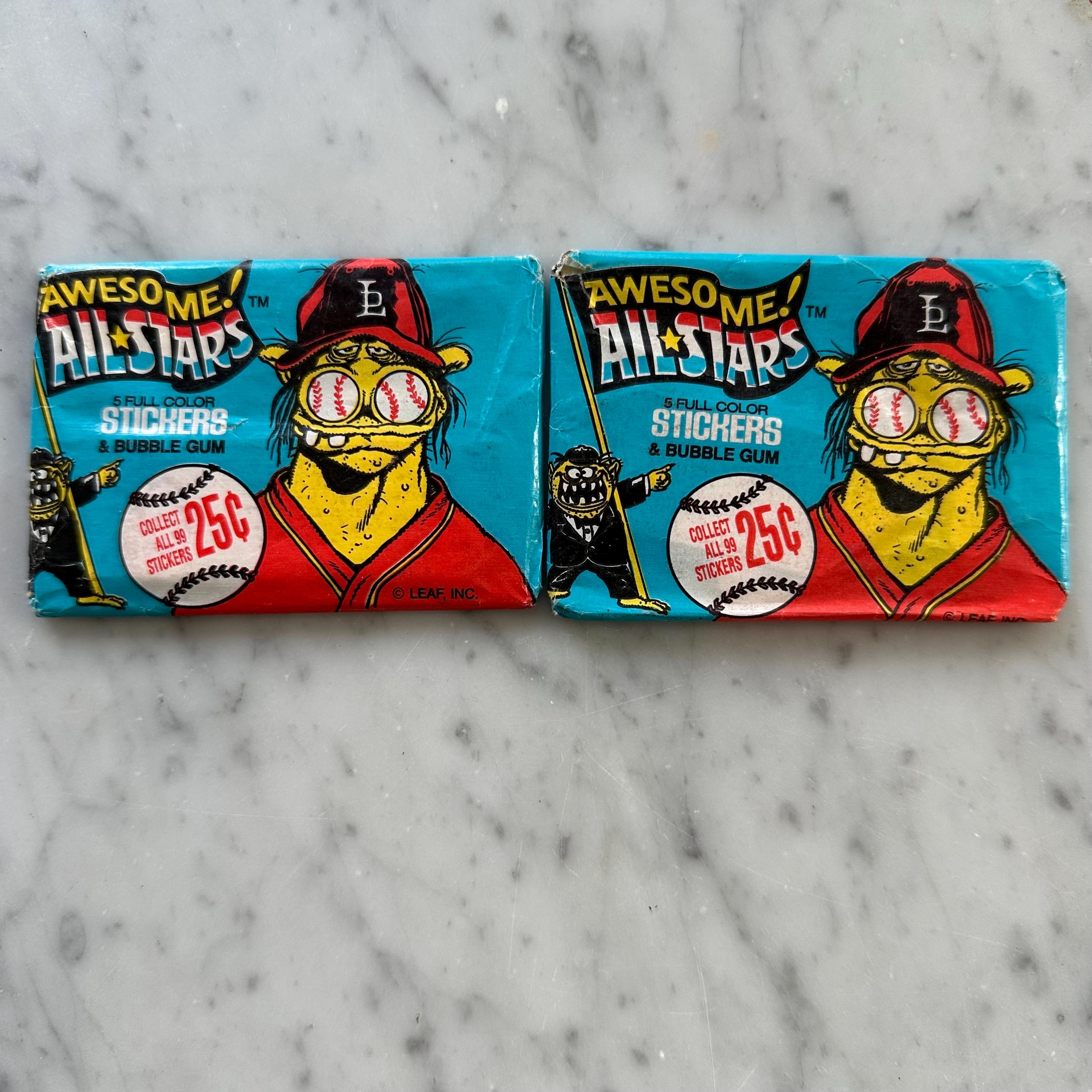 1 Pack of Sealed 1988 Awesome All Stars Trading Card Pack - Etsy