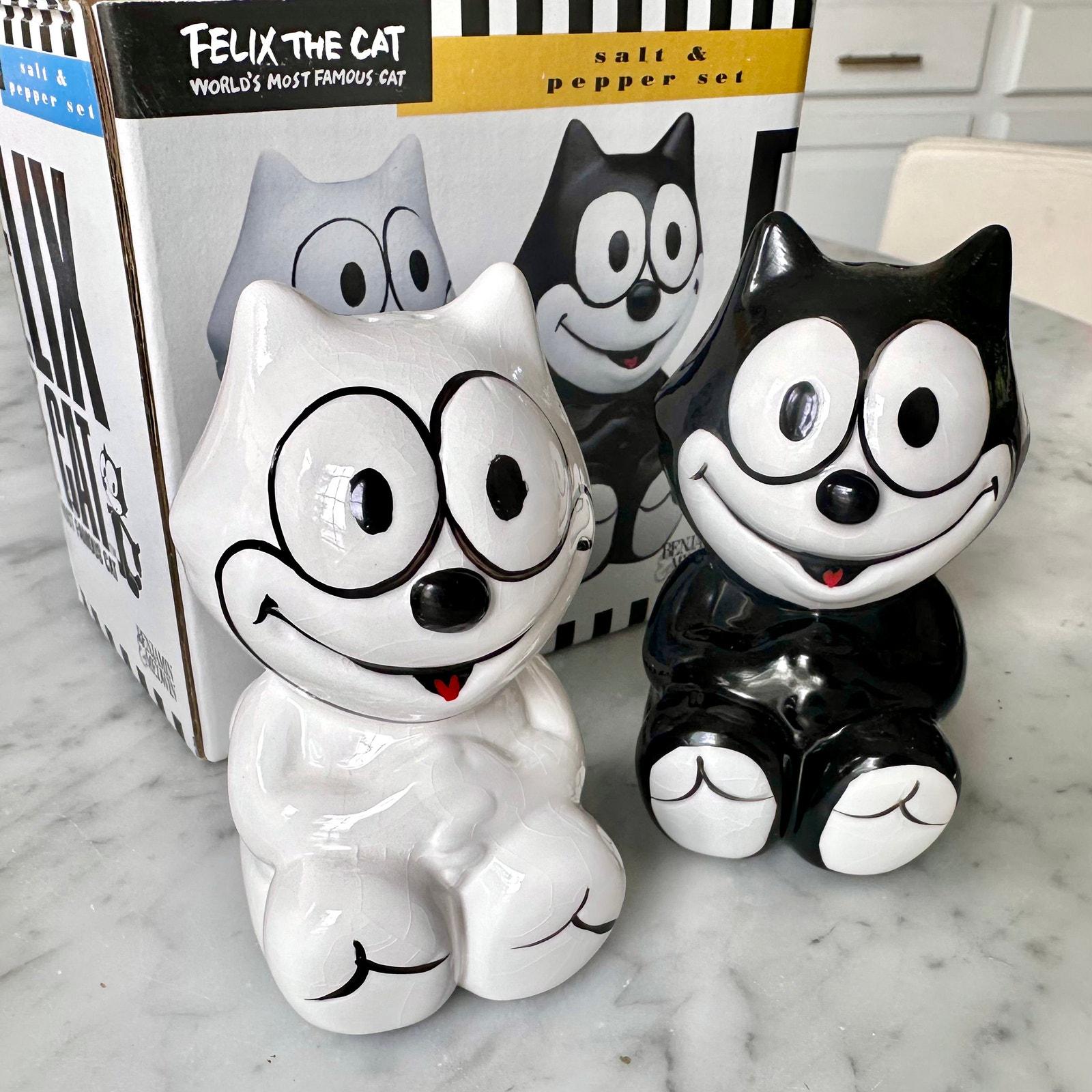 Vintage 1991 Felix the Cat Salt & Pepper Shakers - Etsy