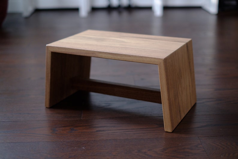 Solid Wood Modern Step Stool Etsy