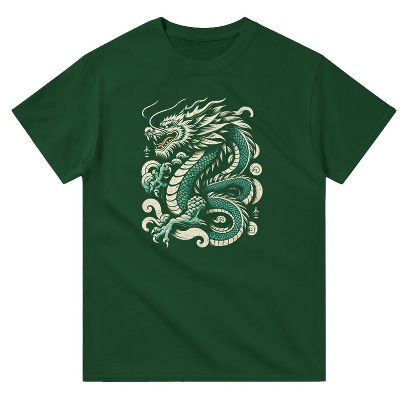 Vintage Japanese Dragon Ryu Tee Legendary Japanese Dragon Shirt