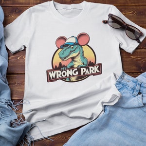 Wrong Park Shirt, Disney Shirt, Disney Wrong Park Shirt, Humorous Dinosaur Explorer Long Tee, Dino Adventure Top, Jurassic Theme Park Tshirt